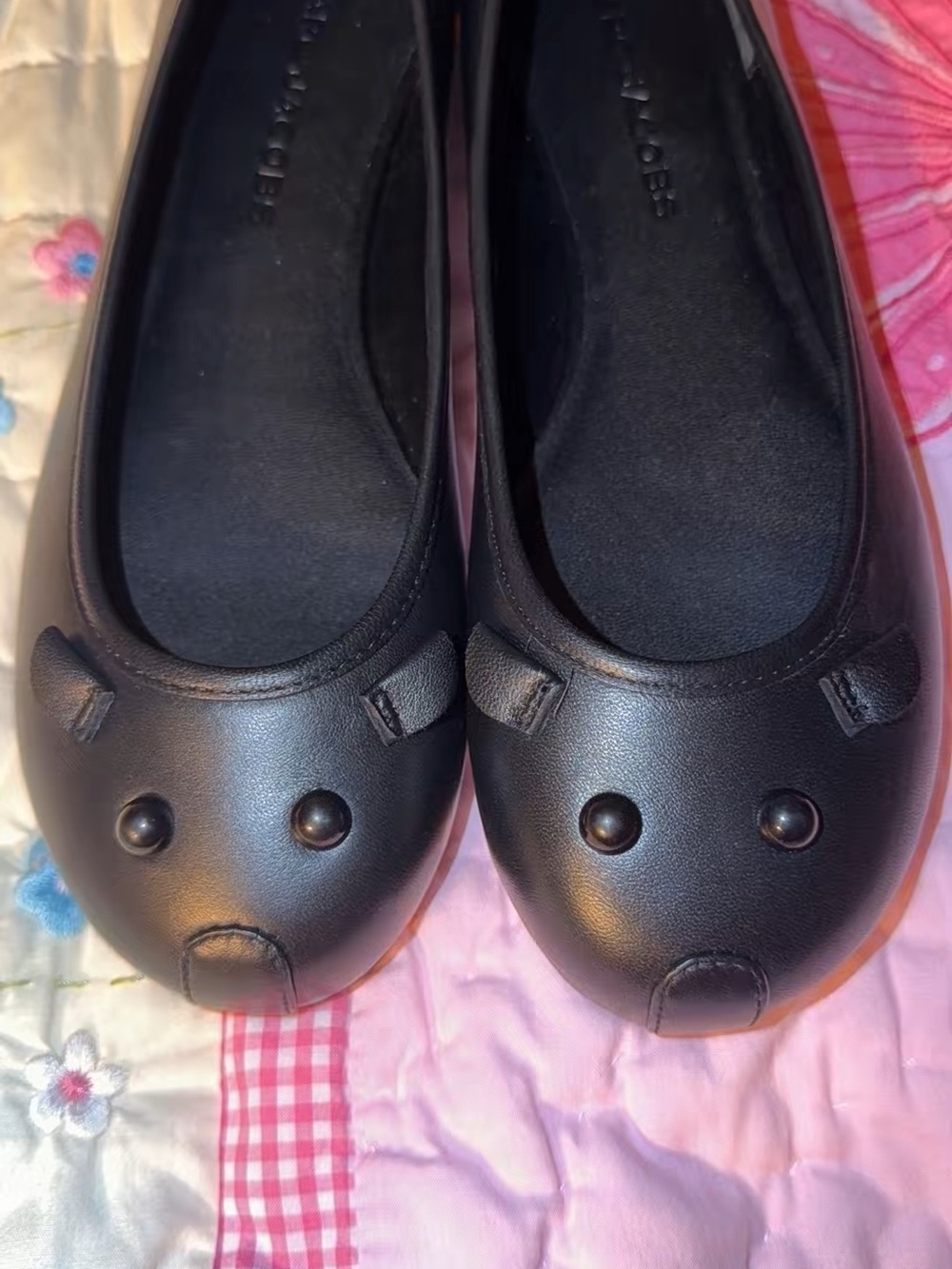 Marc Jacobs Mouse Flats Size 7 in black leather